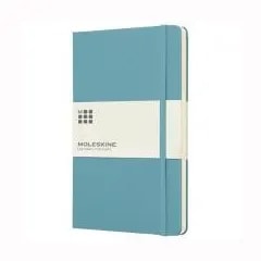 Carnet Classic L à couverture rigide - ligné — Bleu récif