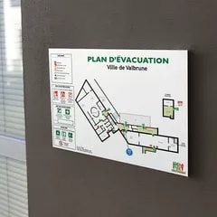 Plaque professionnelle alu — PVC expansé 3 mm (M1)