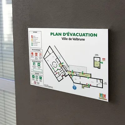 Plaque professionnelle alu — PVC expansé 3 mm (M1)