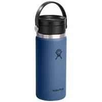 Gobelet isotherme en acier inoxydable Hydro Flask à large goulot de 473 ml, avec couvercle Flex Sip™ — Bleu minéral