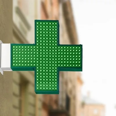 Enseigne drapeau métier — Croix médicale
