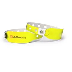 Bracelet vinyle PVC — Jaune fluo
