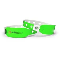 Bracelet vinyle PVC — Vert fluo