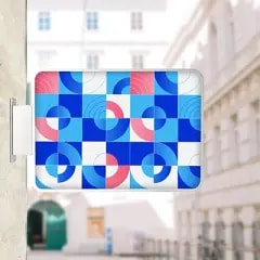 Enseigne drapeau lumineuse — Rectangulaire