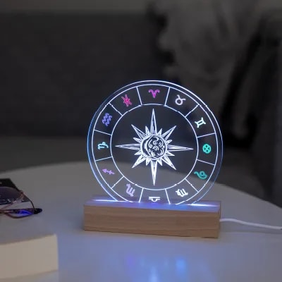 Lampe personnalisée — Rond 15 × 15cm
