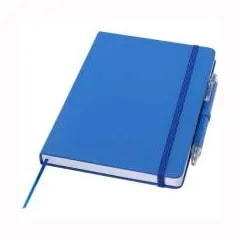 Ensemble comprenant un cahier en papier recyclé Spectrum A5 et un stylo à bille — Bleu roi
