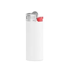 Briquet BIC® — Blanc opaque - fourche rouge