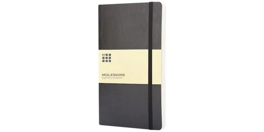 Carnet Classic L à couverture souple - ligné — Noir