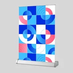 Présentoir de table — Avec enrouleur simple face A4