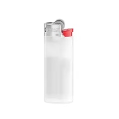 Briquet BIC® — Blanc transparent - fourche rouge
