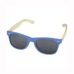 Lunettes de soleil Sun Ray en bambou — Bleu céleste