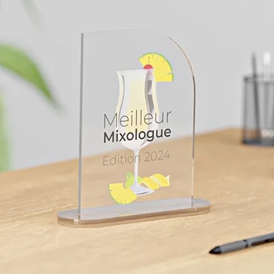 Trophée rectangle arrondi — Plexiglas