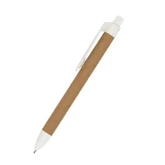 Stylo en liège et fibre de paille de blé — Blanc