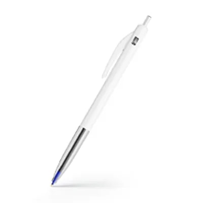 Stylo bille BIC® M10® Clic — Blanc
