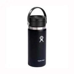 Gobelet isotherme en acier inoxydable Hydro Flask à large goulot de 473 ml, avec couvercle Flex Sip™ — Noir