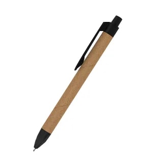 Stylo en liège et fibre de paille de blé — Noir