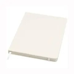 Carnet A5 recyclé Bass ligné à couverture rigide — Blanc