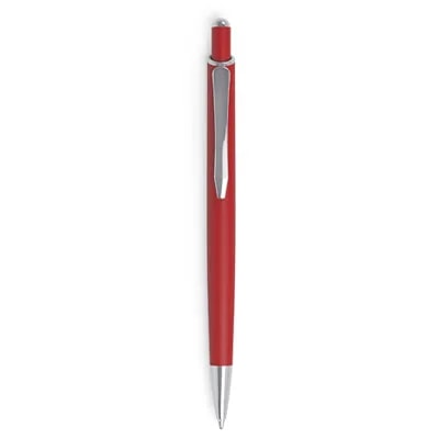 Stylo à bille métal et chromé bouton-poussoir — Rouge