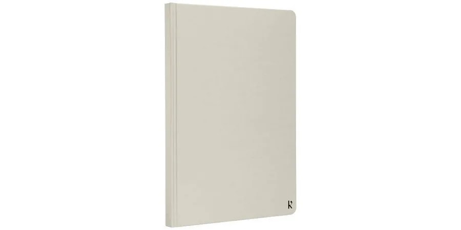 Carnet à couverture rigide K’arst® A5-ligné — Beige