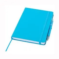 Ensemble comprenant un cahier en papier recyclé Spectrum A5 et un stylo à bille — Bleu clair