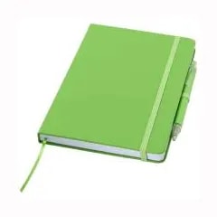 Ensemble comprenant un cahier en papier recyclé Spectrum A5 et un stylo à bille — Citron vert