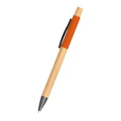 Stylo à bille bambou et alu — Orange