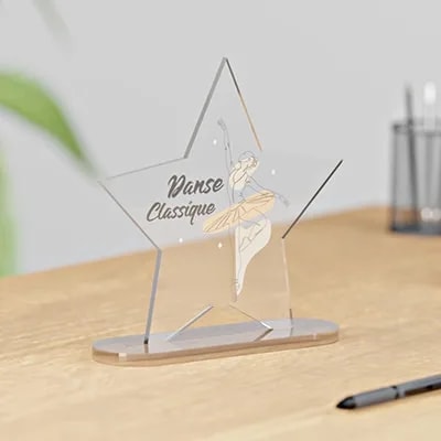 Trophée étoile — Plexiglas