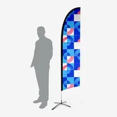 Drapeau publicitaire — Plume Taille S (2 mètres)