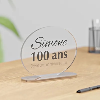 Trophée ovale couché — Plexiglas