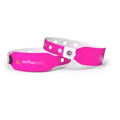 Bracelet vinyle PVC — Rose fluo