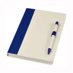 Ensemble carnet de notes format A5 et stylo bille, à partir de briques de lait recyclées, Dairy Dream — Bleu