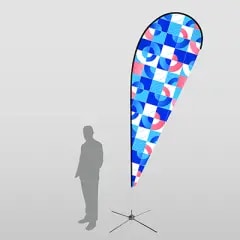 Drapeau publicitaire — Goutte Taille XL (5 mètres)